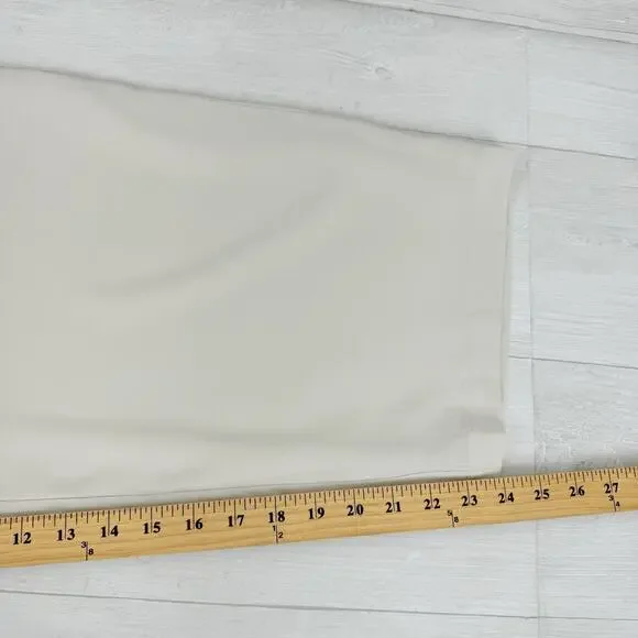 Eileen Fisher Size XL Silk Georgette Crepe Cropped Pants Wide Leg Pull On Bone - Picture 13 of 16